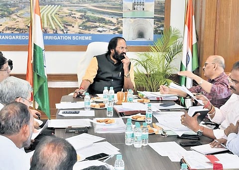  Irrigation & Civil Supplies Minister  N Uttam Kumar Reddy  chaired a review meeting at Dr B R Ambedkar Telangana Secretariat to assess the progress of rehabilitation works and review coordination with the Central Water Commission (CWC).