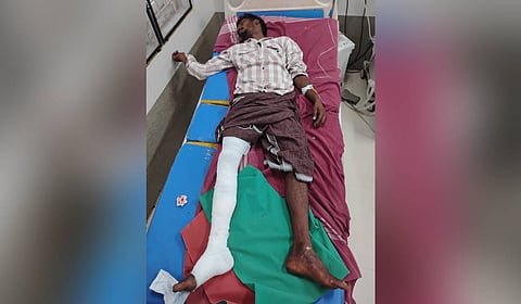 One of the accused in the Devadhanam temple double murder case,Nagaraj under treatment. 