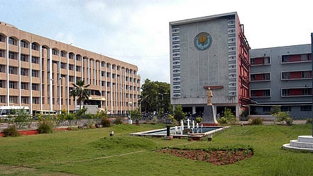 A view of the Jawaharlal Institute of Postgraduate Medical Education & Research (JIPMER) Hospital. 