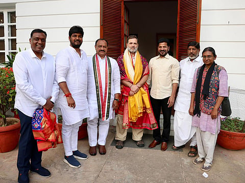 The Telangana leadership team, along with the newly elected MLA from Jubilee Hills, Naveen Yadav V, called on the Leader of the Opposition,  Rahul Gandhi, at New Delhi.