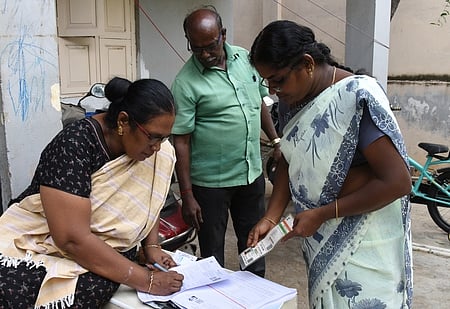 officials collecting details in Special Intensive Revision (SIR) works