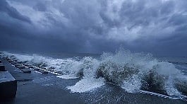 On Friday, seawater rushed past the shoreline in Pudukudi, a village where most residents live just a few metres from the coast.