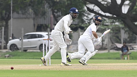 Uttar Pradesh batter Rinku Singh in action