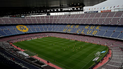 A view of FC Barcelona's Camp Nou stadium.