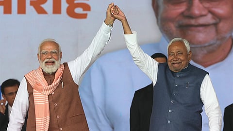 PM Modi with former Bihar CM Nitish Kumar.