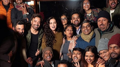 Rahul Bhat and Dia Mirza at the wrap up party