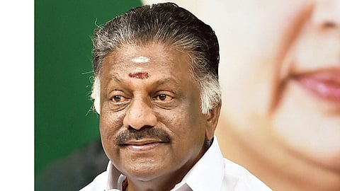 Former Chief Minister O Panneerselvam.