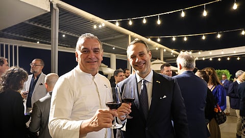 Giandomenico Milano with chef Italo Bassi
