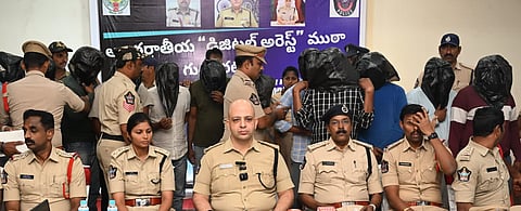 West Godavari police busted international card deal cyber fraud syndicate linked to Cambodia.. 13 accused arrested... sp Adnan Nayeem asmi announced in press meet in Bhimavaram. 