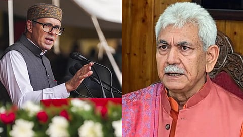 Chief Minister Omar Abdullah and  Lt Governor Manoj Sinha. 
