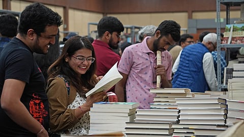 Visitors at the previous edition of  Bangalore Literature Festival peruse books on sale