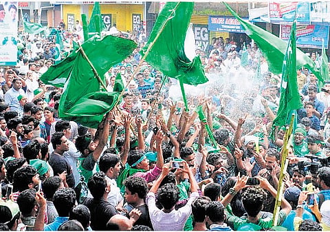 The controversy erupted after a video of IUML leader Ashraf Edneer surfaced on social media, prompting allegations that the party is soliciting votes on communal grounds. 