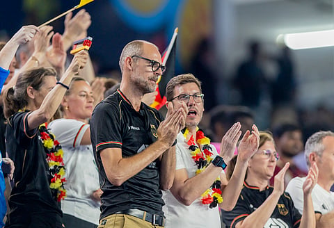 German families in the stands