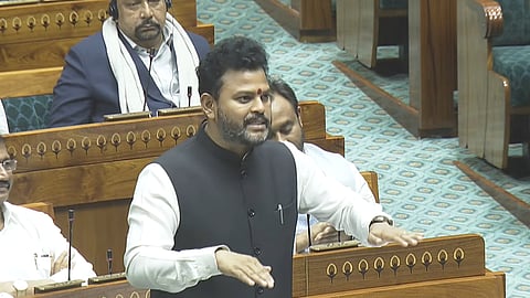 Civil Aviation Minister Ram Mohan Naidu speaks in the Lok Sabha