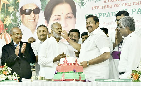 AIADMK General Secretary Edappadi K. Palaniswami, during Christmas celebrations organised by his party in Chennai on Thursday.
