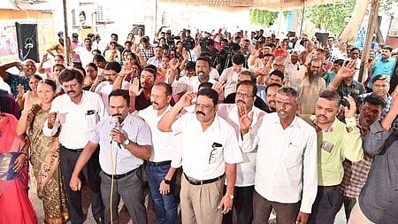 JACTTO-GEO, the umbrella organisation for government employees and teachers, has been intensifying its protests over their long-pending demands, particularly the restoration of the Old Pension Scheme.