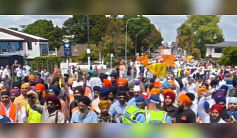 Locals protested Nagar Kirtan in New Zealand.