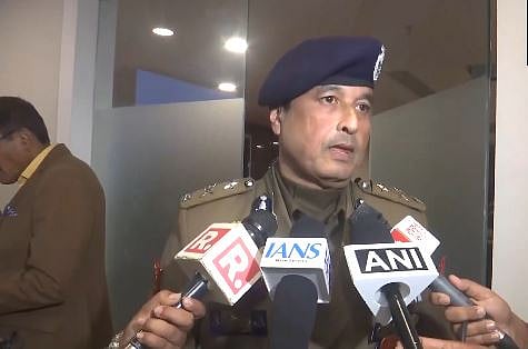 Guwahati's Police Commissioner Parthasarathi Mahanta speaks to media after the arrest. 