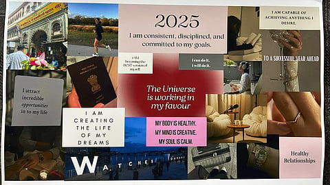 Somya Rauthan's vision board for 2025 