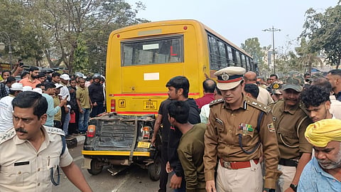 The incident triggered protests and the locals vandalised the Ama Bus involved in the fatal accident.