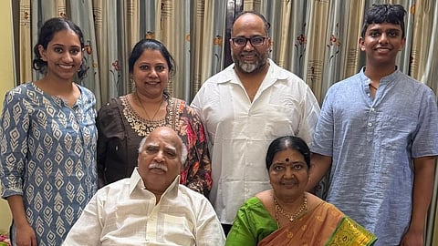 Krishna Kishore Kotikalapudi (45) his wife Asha (40), their children and  his parents.
