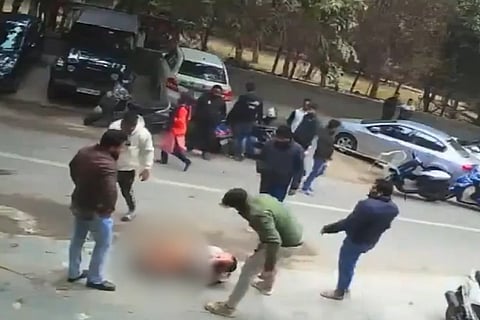 CCTV footage of the assault, which later went viral on social media, showed a man being stripped on the road and brutally thrashed 