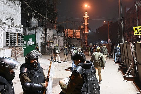 The clashes broke out early Wednesday when officials of the Municipal Corporation of Delhi (MCD) were carrying out an anti-encroachment drive near the Faiz-e-Elahi mosque and a graveyard in the Ramlila Maidan area