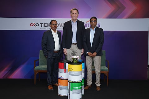 Senior management team from Teknovace and Remmers at a media event in Mumbai.  