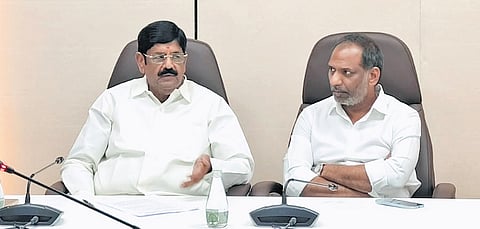 A high-level review meeting was held at the Secretariat in Velagapudi under the joint chairmanship of Energy minister Gottipati Ravi Kumar and Endowments Minister Anam Ramnarayana Reddy. 
