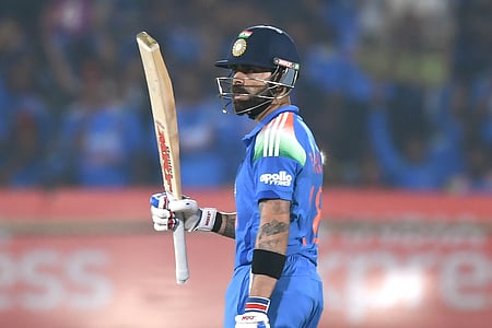 Playing in his 624th innings, Kohli got to the milestone by hitting a four off New Zealand leg-spinner Adithya Ashok.