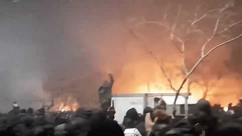 In this  footage circulating on social media from Iran showed protesters once again taking to the streets of Tehran despite an intensifying crackdown as the Islamic Republic remains cut off from the rest of the world in Tehran, Iran, Saturday Jan. 10, 2026.
