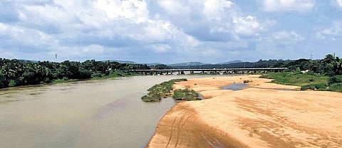 The revenue department had halted the construction of the temporary bridge across the Bharathapuzha.