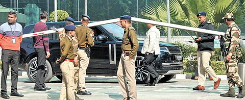Vijay arriving at the CBI headquarters in New Delhi on Monday.