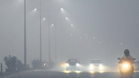 Thick smog enveloped parts of the state capital after Bhogi celebrations on Wednesday 