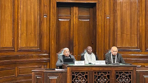 Deputy Chairman of the Rajya Sabha attending a workshop on the adoption of AI in Parliament, held during the 28th Conference of Speakers and Presiding Officers of the Commonwealth in New Delhi. 