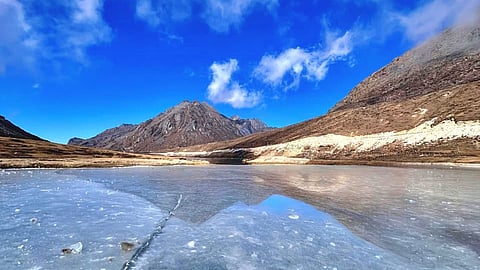 The tourists drowned when the frozen ice at Sela Lake gave way. 