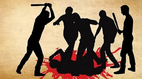 The mob attacked the occupants and set the vehicle on fire, with the occupants receiving severe burn injuries, the police said.