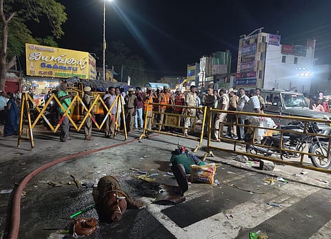 According to sources, the incident occurred around 7 pm when a gas cylinder used for filling large balloons exploded near the festival venue. 