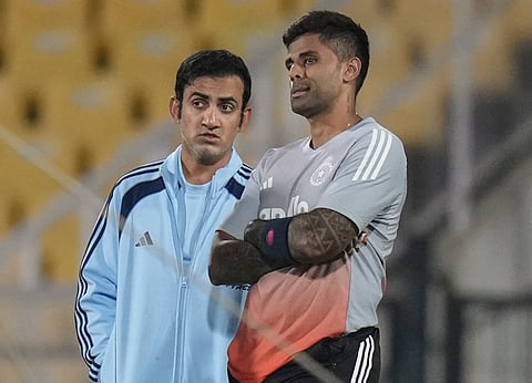 India head coach Gautam Gambhir and T20 team captain Suryakumar Yadav