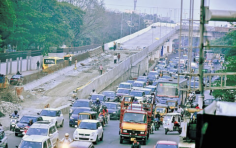 The final 35-metre-long deck slab structure of the flyover is currently under construction and is expected to be completed within a week.