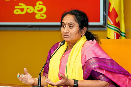 BC Welfare minister S Savitha addressing the media on Wednesday. 