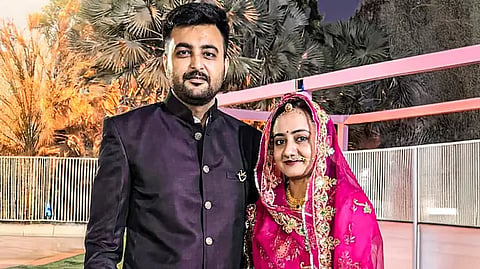 Yashrajsinh Gohil with wife Rajeshwari. 