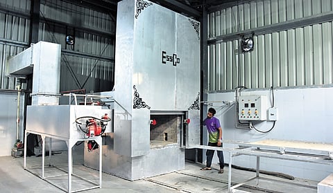 Image of a crematorium used for representational purposes.