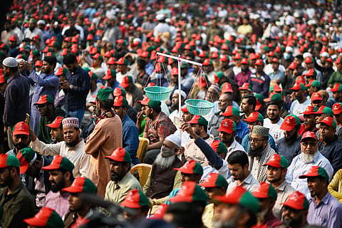 Supporters of Bangladesh's Jamaat-e-Islami Party attend an election campaign rally ahead of next month's national elections, in Dhaka, Bangladesh, Thursday, Jan. 22, 2026. 