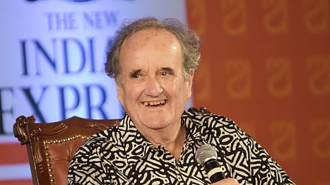 Mark Tully speaks at ‘On the Road: Stories from Inside India’ during the Odisha Literary Festival 2019. 