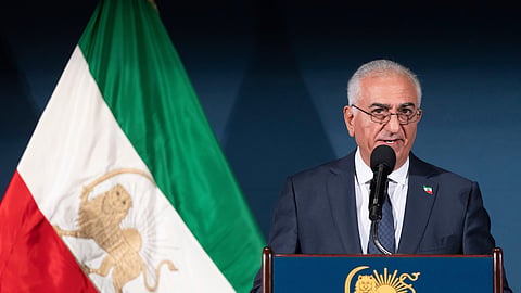 Iranian self-proclaimed opposition leader Reza Pahlavi speaks during a news conference on Friday, Jan. 16, 2026, in Washington. 