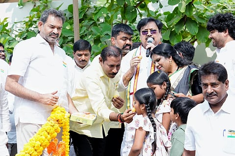 TDP state president Palla Srinivasrao during Republic Day celebrations at TDP central party office in Mangalagiri on Monday. 