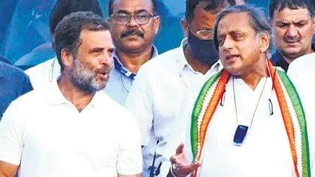 Tharoor and the party top leadership mended fences at a closed-door meeting with Rahul and Congress chief Mallikarjun Kharge in Delhi on Thursday. 