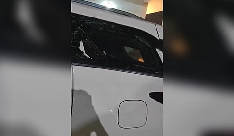 A traffic jam lead to the attack of minister Adluri Laxman Kumar's convoy.  