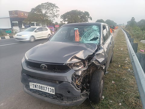 Following the incident, police registered a case and arrested the car driver, S Gowtham (24) of Tirusulam in Chennai. 